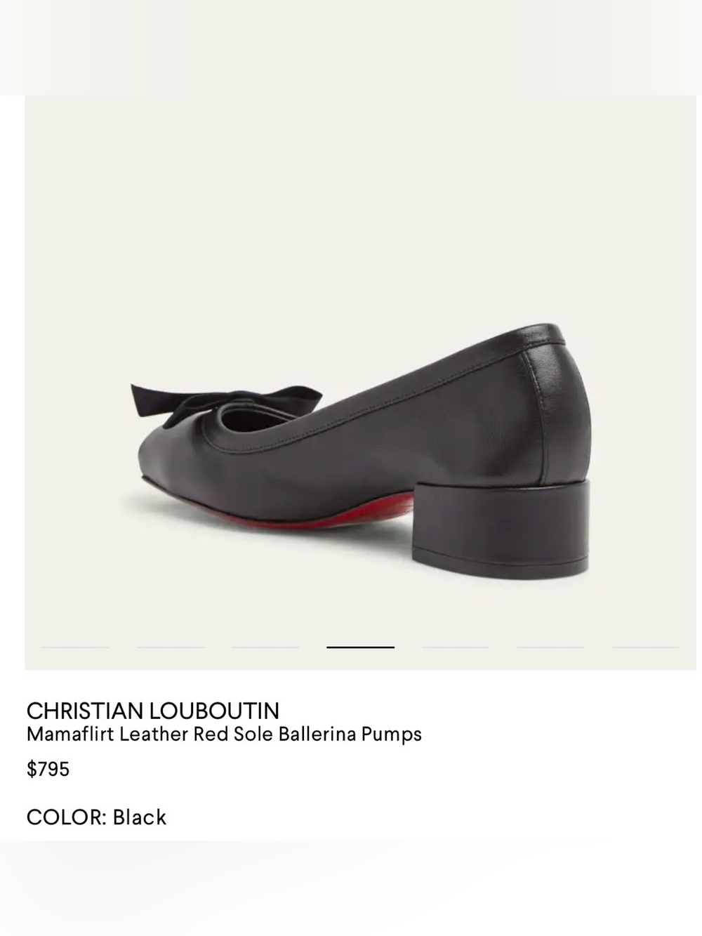 Christian Louboutin/Black Leather Bow Ballet 30mm pumps/“Mamaflirt”/US 7/NIB!!!! - Picture 3 of 16